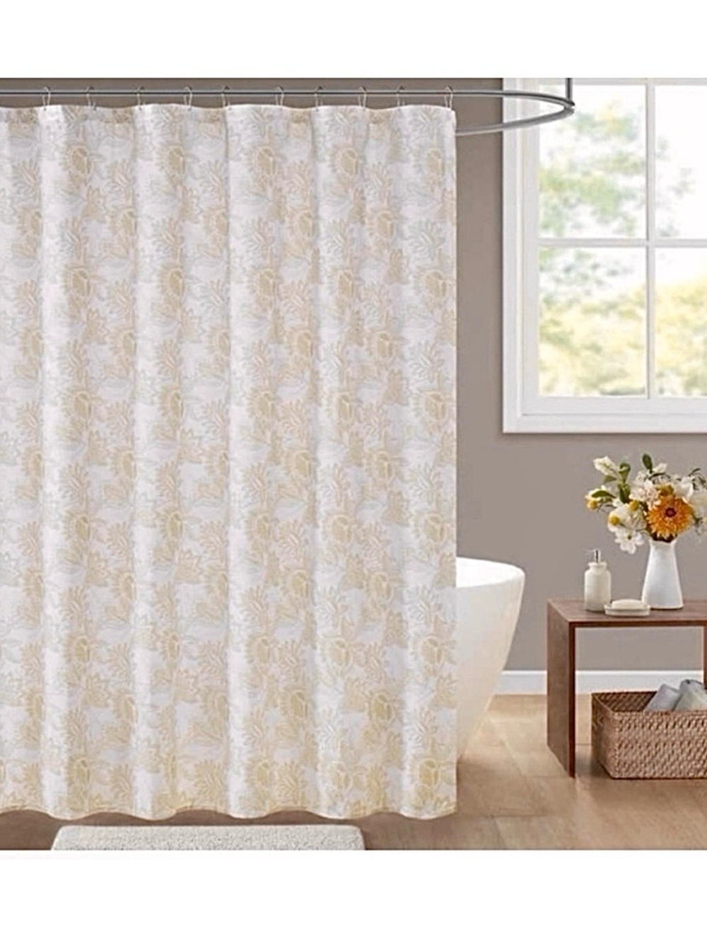 🆕- Martha Stewart 3 Piece Shower Curtain Bath Set.  New in Packaging